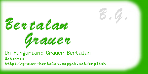 bertalan grauer business card
